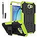 Produktbild Samsung Galaxy A3(2017)/A320 Neu Design Hülle mit Schwarz kapazitive Feder,ISENPENK TPU+PC Ultra Slim Silikon Tough Rugged Dual-Layer Hardcase with Built-in Kickstand Thin Stand Case,Wasserdicht Shockproof Anti Slip Stoßfest Protection Outdoor Tasche Schutzhülle für Samsung Galaxy A3(2017)/A320 4.7Zoll-[grün]+Schwarz kapazitive Feder