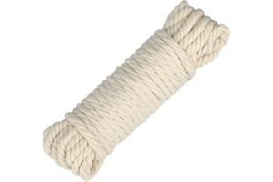 KINGLAKE, 10mm corda cotone macrame naturale, spessore 10 m, per lavori artigianali, giardinaggio, involucri, decorazione