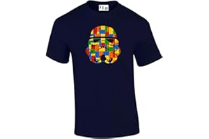 JLB Print Trooper Helmet Bricks Space Wars Sci Fi Movie Film Inspired Premium Quality Regular Fit T-Shirt Top for Men and Teens