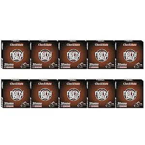 NOTTY BOY CheckMate Chocolate Flavoured Condom For Men - 30 Count (Pack of 10)
