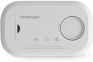 Fire Angel FA6813 Czujnik Czadu – Czujnik Tlenku Węgla Bateriami AA – Przenośna Podróżna Czujka Czadu z Alarmem – Detektor Tlenku Węgla z Funkcją Testu