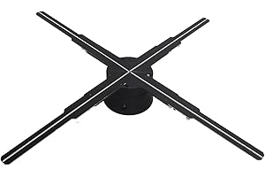 PLYISTY 3D HOLOGY Fan, WIFI Control HOLographic Projector Fan AC 586PCs LED Beads for the Shop (UK Plug)