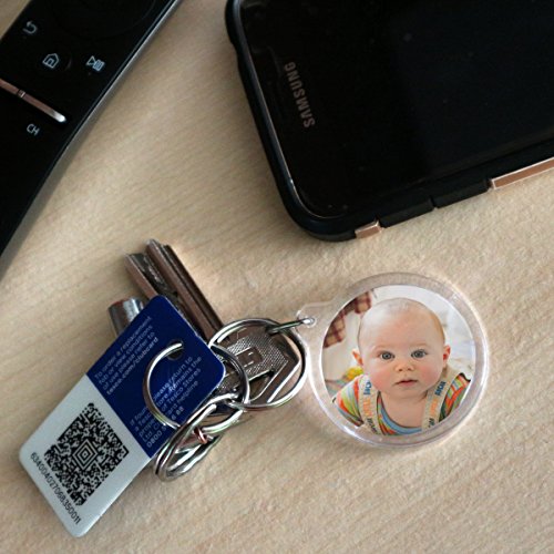 KurtzyTM Runde Foto Schlüsselringe Durchsichtig Leer Schlüssel Kette Bilder Einlage Individuell - 5