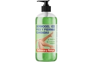 QKnatur - Gel Effet Froid Pieds et Jambes Fatigués, Gonflés ou Varices - 500 ml - Sensation de Soulagement et de Bien-être - Rafraîchissant, anti-inflammatoire et relaxant. stimule la circulation