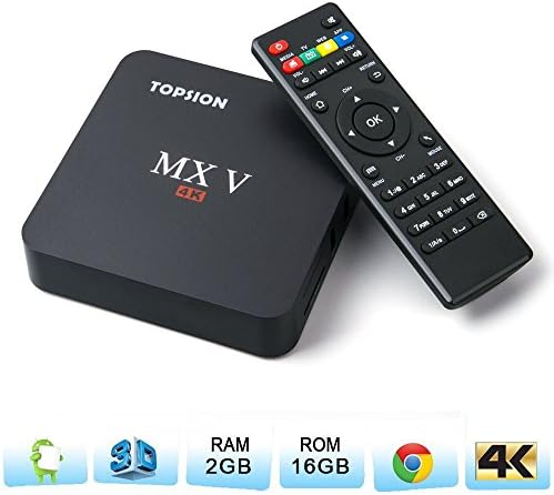 MXV Android TV BOX, Android 6.0 2GB 16GB Bluetooth 4.0 4K 3D
