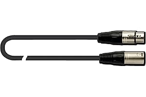QUIK-LOK QUIK LOK - MX/775-9 Câble XLR Mâle/XLR Femelle, Câble Microphonique Série STRIX, Longueur 9 m, Couleur Noir