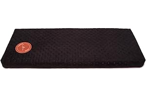 BORN2REST Prime Cat Window Lounger for Cats, Windowsill with a Non-Slip Backing, Cat Bed Window Sill, 50 cm x 20 cm, Made in European Union (Black Quilted, 50 x 20 x 3 cm)