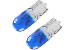 ShuoHui W5W Parking Light Xenon Look White Blue Bulbs T10 Glass Base Parking Light Blue Vision Licence Plate Light (10)