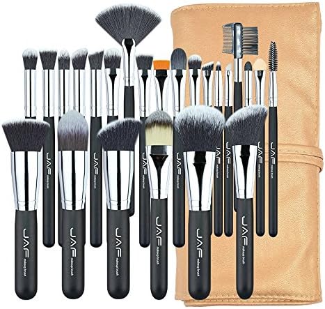 JAF 24pcs Professional Makeup Brushes Set High Quality Make Up Brushes Full Function Studio Synthetic Make-up Tool Kit J2404YC-B