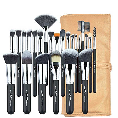 JAF 24pcs Professional Makeup Brushes Set High Quality Make Up Brushes Full Function Studio Synthetic Make-up Tool Kit J2404YC-B