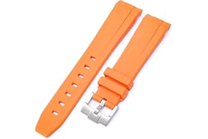 BBZ Correa de Caucho Suave Nueva Correa de Reloj de Silicona Compatible con Omega X Swatch Moon Watches Men Women 20mm Curved End Rubber Wrist Band