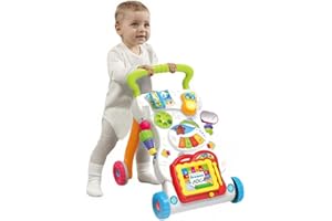 Ccarzzi Baby Walker First Step Baby Push Along Walker with Shapes, Music and Sound for Boys Girls 1 Year olds