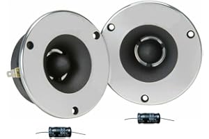 GK SOUND KIT Set FÜR Master Audio BST03/8 2 universelle Ersatz-Superhochtöner, 150 Watt RMS, 300 Watt Max, 9,6 cm Durchmesser, 8 Ohm, für Zuhause, paarweise, Premiumqualität + kostenlose Kondensatoren