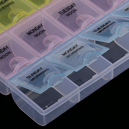 Gazechimp 7 Tage Tablettenbox 3 Kammern /Tag Pillen Tabletten Box Tablettendose Pillendose Pillenbox Tablettenbox - 7