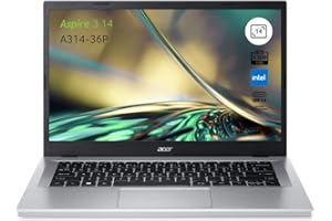 Acer Aspire 3 A314-36P-37B6, Ordinateur Portable 14'' Full HD IPS, PC Portable (Intel Core i3-N305, RAM 8 Go, SSD 512 Go, Intel UHD Graphics, Windows 11), Laptop Gris, Clavier AZERTY (Français)