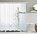 Produktbild tgyew Human Anatomy Shower Curtain, Digital Psychedelic Molecule Body of Human DNA Genetic Helix Life Art Design, Fabric Bathroom Decor Set with Hooks, 60W X 72L Inche, Light Blue