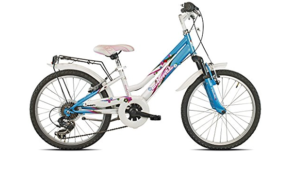 Carratt 636 Joy, Bicicletta Bimba, Bianco/Azzurro, 20 : Sport e tempo libero