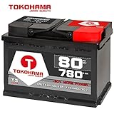 golf 5 batterie laden TOKOHAMA Autobatterie 80AH 12V 780A/EN, 30% mehr Startleistung gegenüber herkömmlichen Starterbatterien.