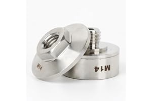 Klenbo X-Lock-Adapter auf M14-Gewinde mit M14-Flansch-Kontermutter für Diamantkernbohrer, Sägeblatt, Xlock-Winkelschleifer, X-Lock-Adapter (1 SET)