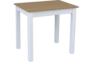 Metdrew Esstisch aus Holz | 100x60 | holztisch | für 4 Personen | klein Tisch | Skandinavischer Stil | aus Kiefernholz | küchentisch | Tischplatte: Eiche Hell