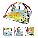 Spielteppich für Ihr Baby mit Pandamotiven mit integriertem Mobile und Spielzeugen, die die Aufmerksamkeit Ihres Kindes fördern
