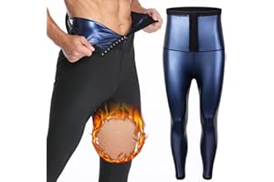 Weyot Schwitzhose Zum Abnehmen Manner，Hohe Taille Lang Sport Leggins Stretch-Hose Fettverbrennung Leggings Pants Für Das Training, Laufen, Sport Treiben