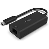 Belkin USB Type-C 2.5 GB Ethernet Adapt&ouml;r&uuml;, USB, Thunderbolt 3 ve 4, LAN Ağ Adapt&ouml;r&uuml;, MacBook Pro/Air, iPad Pro, XPS, Surface