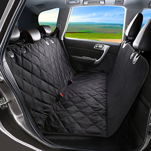 Uvistare Fundas Asiento Coche Perro, Mascotas Manta de Coche para Perro Soft Non-Slip Durable Impermeable Antideslizante 147 x 137 cm Protector Asiento Trasero para Coches/Camiones/Minivan