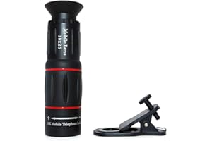 NUZAMAS Handy-Kameraobjektiv ， Universelles 18X25 Clip-On-Monokularteleskop Mobiles Zoomobjektiv Für die meisten Smartphones zum Beobachten von Vögeln, Reisen, Jagen
