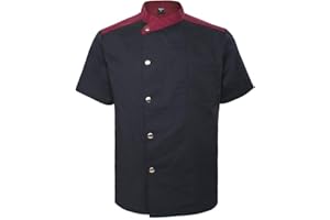 TOPTIE Unisex Short Sleeve Chef Coat Jacket