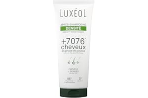 LUXÉOL LUXEOL - Après-Shampooing Densité - +7076 Cheveux En Phase De Pousse* - Augmente La Densité Capillaire - 98% D'Ingrédients D'Origine Naturelle - Sans Silicones - Fabriqué en France - 200 ml