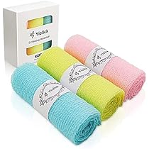 Yiclick [3 confezioni] Asciugamano Esfoliante, Spugna Doccia ...