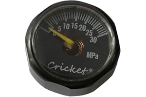 UP100 2pcs PCP Paintball Airforce High Pressure Pump Pressure Gauges Black 1 Inch Mini Air Gauge Scuba Manometre 30MAP Thread M8 x 1