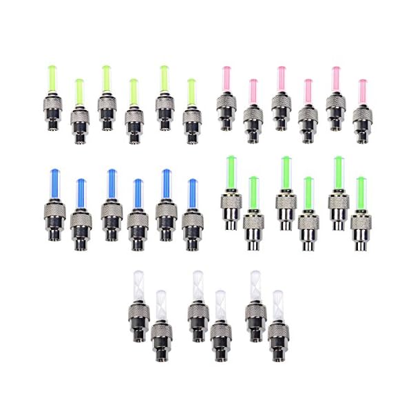 €14.88 Stonges - confezione da 30 luci LED, per ruote, tappini, biciclette  (rosso, giallo, blu, verde, colorato) - bikewebshop.it