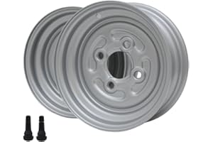 TRAILER PARTS4U Caravan Pkw Anhänger Stahlfelge Felge Anhängerfelge 3.50 x 10 Zoll ET 0 LK 4x100 440kg (Satz + Ventil)