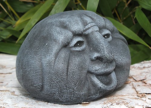 Steinkopf Steinguss Schiefergrau