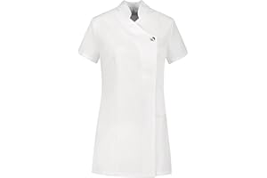 B-well Marcella Uniforme Estetica Mujer Casacca Estetica Mujer con Botones y Cremallera para Esteticista, Peluquera, Masajista, Fisioterapeuta
