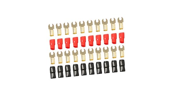 10pcs Power Ground Wire Ring Fork Terminals 8 Ga Gauge 1 5 Connector Car Audio Car Audio Video Connectors Terminals Consumer Electronics