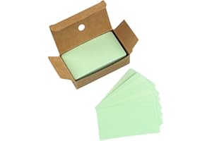 VOKENFORU 100Pcs Blank Message Cards Blank Business Cards for Learning, Study, DIY Memory Note, Green