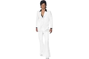 Smiffy'S 39427XXl - Disfraz de años 70s retro para hombre, color blanco, talla XXL