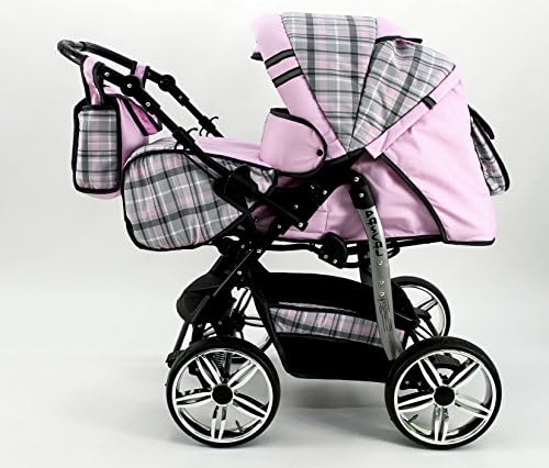 Baby Travel System 3in1 + Car Seat Baby Pram Buggy Pushchair Stroller Karex Pascal (+ Fixed Wheels) (15)