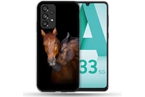 Cokitec Case for Samsung Galaxy A33 5G Animal Horse Brown
