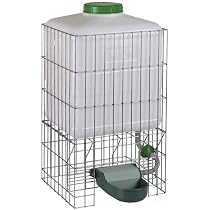 Nourrisseur Trémie Émaillé MATAVIPRO 5L - Pour Poules, Contrôle Débit, Anti-Gaspillage