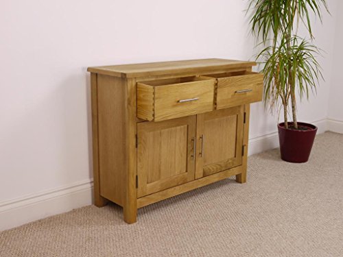 Nebraska Oak - Small Sideboard / 2 Door 2 Drawer Storage Dresser Cupboard Cabinet Unit - Image 5