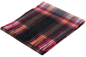 BRAW CLANS TARTANS Extra Wide 100% Lambswool Scarf | Different Tartans | 190 CM x 36 CM | Made in Scotland | Plus size Scarves | Winter collection