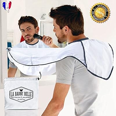Inside Tronix Tablier à barbe – Bavoir à barbe – Cape de barbier avec ventouse –Tablier ramasse-poils pour un rasage facile - Le cadeau idéal pour votre homme barbu
