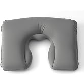 Busstier Şişme Seyahat Yastığı Boyun Destekli Taşınabilir ve Ergonomik Tasarım U&ccedil;ak Araba ve Yolculuklar İ&ccedil;in İdeal (Gri)