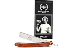 RAZOR BLADES CLUB Rasoio a Mano Libera Mars New di Roman Empire Shaving | Rasoio per Uomo Professionale da Barbiere per Barba, Baffi e Contorni