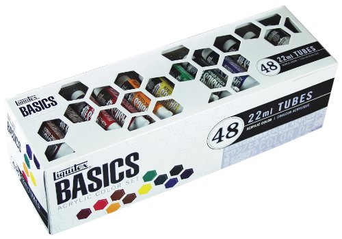 Liquitex 101048 Basics Acrylfarben Set, 48 x 22 ml