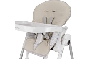 BABY IDEA Babysanity Copri Seggiolone Pappa Universale in Morbida Spugna di Cotone Dona al Tuo Seggiolone Pappa una sensazione di Asciutto e Fresco 100% Made in Italy (Beige)